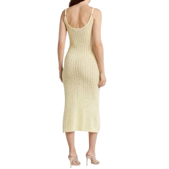 Lush Openwork Bodycon Sleeveless Sweater Dress - Picture 3 of 15